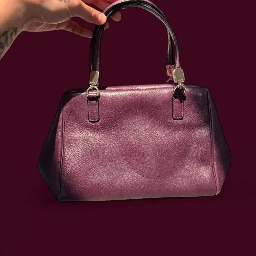 Coach Women's Purple and Burgundy Bag